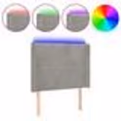 vidaXL Tête de lit à LED Gris clair 93x16x118/128 cm Velours