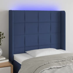 vidaXL Tête de lit à LED Bleu 103x16x118/128 cm
