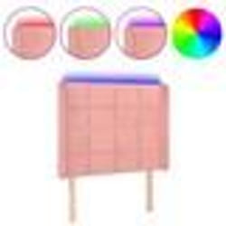 vidaXL Tête de lit à LED Rose 93x16x118/128 cm Velours