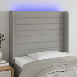 Vidaxl Tête de lit à LED - Gris clair