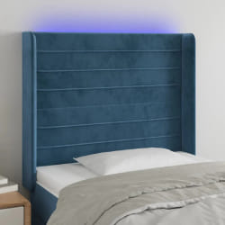 vidaXL Tête de lit à LED - Bleu foncé