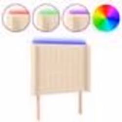 vidaXL Tête de lit à LED Crème 83x16x118/128 cm Tissu