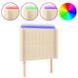 vidaXL Tête de lit à LED Crème 83x16x118/128 cm Tissu