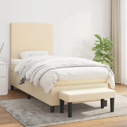 vidaXL Sommier à lattes lit matelas 80x200 cm Crème