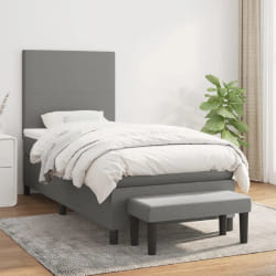 vidaXL Sommier à lattes de lit 100x200 cm - Gris Foncé