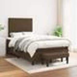 vidaXL Sommier à lattes de lit avec matelas Marron foncé 120x200 cm - 120 x 200 cm