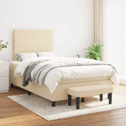 vidaXL Sommier avec matelas crème 120x200 cm