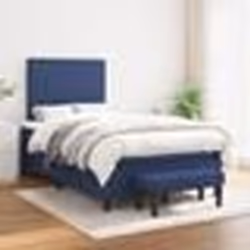 vidaXL Sommier à lattes de lit avec matelas Bleu 120x200 cm Tissu - 120 x 200 cm