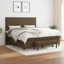 vidaXL Sommier à lattes de lit avec matelas Marron foncé 160x200 cm - 160 x 200 cm