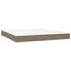 vidaXL Sommier à lattes de lit avec matelas Taupe 160x200 cm Tissu - 160 x 200 cm