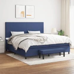 VIDAXL Sommier à lattes avec matelas - Bleu