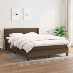 VIDAXL Sommier et Matelas - Marron Foncé