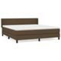 vidaXL Sommier à lattes de lit avec matelas Marron foncé 180x200 cm - 180 x 200 cm