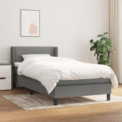 Sommier VidaXL - Gris foncé 80x200 cm