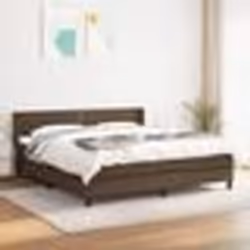 vidaXL Sommier à lattes de lit avec matelas Marron foncé 160x200 cm - 160 x 200 cm