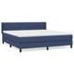 vidaXL Sommier à lattes de lit avec matelas Bleu 160x200 cm Tissu - 160 x 200 cm