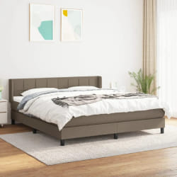 VIDAXL Sommier à lattes Taupe 180x200 cm