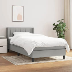 VIDAXL Gris clair Tissu 90x200 cm