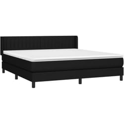 Vidaxl - Sommier À Lattes De Lit Avec Matelas Noir 160x200 Cm Tissu