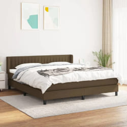 vidaXL Sommier à lattes avec matelas - Marron foncé
