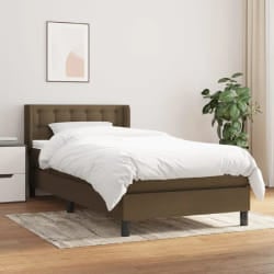 vidaXL Sommier à lattes avec matelas marron foncé 80x200 cm