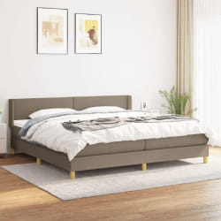 VIDAXL Sommier à Lattes avec Matelas 200x200 cm Taupe