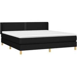 Vidaxl - Sommier À Lattes De Lit Avec Matelas Noir 160x200 Cm Tissu