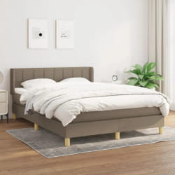 vidaXL Sommier et matelas 140x190 cm - Taupe