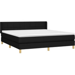 Vidaxl - Sommier À Lattes De Lit Avec Matelas Noir 160x200 Cm Tissu