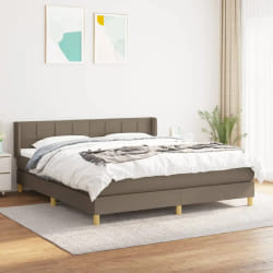 VidaXL - Sommier à lattes avec matelas - Taupe 180x200 cm