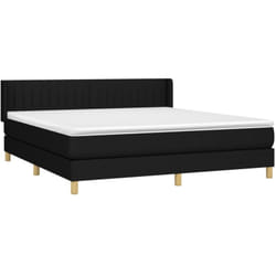 Vidaxl - Sommier À Lattes De Lit Avec Matelas Noir 160x200 Cm Tissu