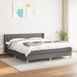 VIDAXL Sommier Gris foncé 180x200