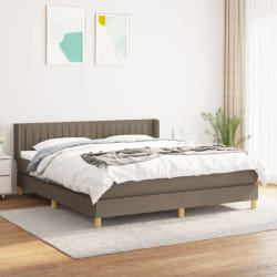 VIDAXL Sommier avec matelas 200x200 cm - Taupe