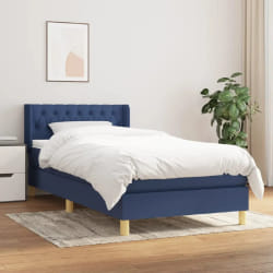 VIDAXL vidaXL Sommier avec matelas - Bleu 90x190 cm
