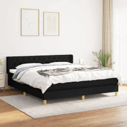 vidaXL Sommier et Matelas - Noir