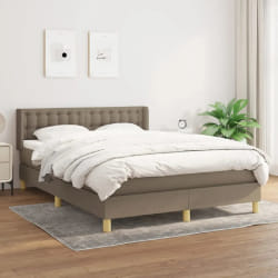 Vidaxl Lit avec Matelas Taupe 140x200