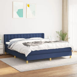vidaXL sommier avec matelas 180x200 cm - Bleu