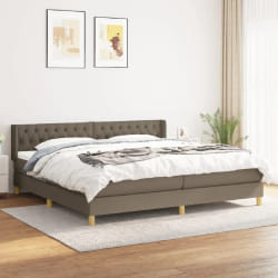vidaXL Sommier à lattes Taupe 200x200 cm