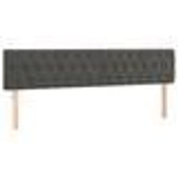 vidaXL Sommier à lattes de lit et matelas Gris foncé 180x200cm Velours - 180 x 200 cm
