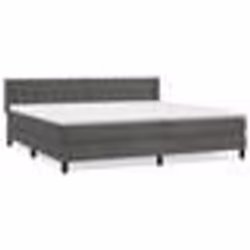 vidaXL Sommier à lattes de lit et matelas Gris foncé 200x200cm Velours - 200 x 200 cm