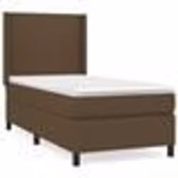 vidaXL Sommier à lattes de lit avec matelas Marron foncé 90x200 cm - 90 x 200 cm