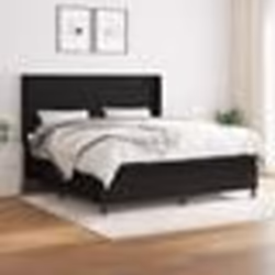 vidaXL Sommier à lattes de lit avec matelas Noir 160x200 cm Tissu - 160 x 200 cm
