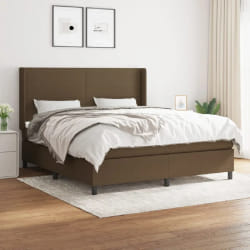 vidaXL Sommier à lattes de lit avec matelas Marron foncé 160x200 cm - 160 x 200 cm