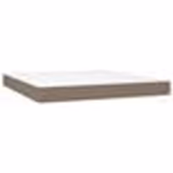 vidaXL Sommier à lattes de lit avec matelas Taupe 160x200 cm Tissu - 160 x 200 cm