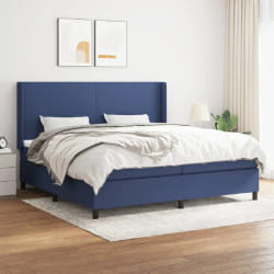 vidaXL Sommier lit avec matelas - Bleu