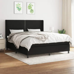 VidaXL Sommier à lattes et matelas 160x200 cm - Noir