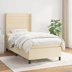 vidaXL - Sommier à lattes avec matelas crème 100x200 cm