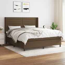 vidaXL Sommier à lattes de lit avec matelas Marron foncé 180x200 cm - 180 x 200 cm
