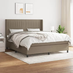 vidaXL Sommier avec matelas 160x200 cm - Taupe