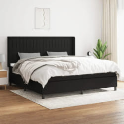 VIDAXL Sommier à lattes et matelas - Noir 200x200 cm